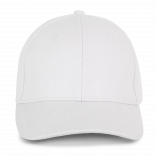 Casquette en coton et polyester recyclés K-loop tracking-  6 panneaux KP230 - White personnalisable - Vue de face