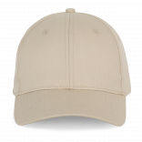 Casquette en coton et polyester recyclés K-loop tracking - 6 panneaux KP231 - Beige personnalisable - Vue de face