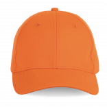 Casquette en coton et polyester recyclés K-loop tracking - 6 panneaux KP231 - Orange personnalisable - Vue de face