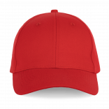 Casquette en coton et polyester recyclés K-loop tracking - 6 panneaux KP231 - Red personnalisable - Vue de face