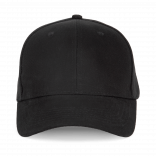 Casquette en coton bio - 6 panneaux KP233 - Black personnalisable - Vue de face