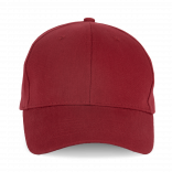 Casquette en coton bio - 6 panneaux KP233 - Hibiscus Red personnalisable - Vue de face