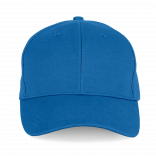 Casquette en coton bio - 6 panneaux KP233 - Sea Blue personnalisable - Vue de face
