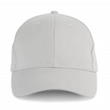 Casquette en coton bio - 6 panneaux KP233 - Snow Grey personnalisable - Vue de face