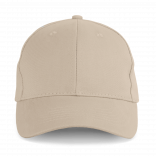 Casquette en coton bio - 6 panneaux KP233 - Wet Sand personnalisable - Vue de face