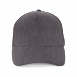 Casquette 5 panneaux en velours KP250 - Shadow personnalisable - Vue de face