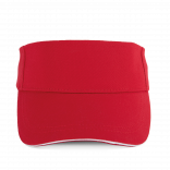 Visière sport en coton KP254 - Classic Red / White personnalisable - Vue de face