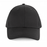 Casquette 6 panneaux - K-up Gold Label KP352 - Black personnalisable - Vue de face