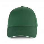 Casquette 5 panneaux avec sandwich - K-up Gold Label KP353 - Cedar Green / White personnalisable - Vue de face