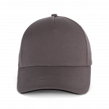 Casquette 5 panneaux avec sandwich - K-up Gold Label KP353 - Magnet Grey / Black personnalisable - Vue de face