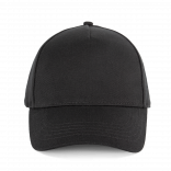 Casquette en coton bio 5 panneaux - K-up Gold Label KP355 - Black personnalisable - Vue de face