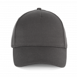 Casquette en coton bio 5 panneaux - K-up Gold Label KP355 - Dark Grey personnalisable - Vue de face