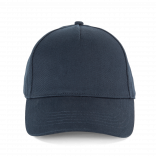 Casquette en coton bio 5 panneaux - K-up Gold Label KP355 - Navy personnalisable - Vue de face