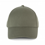 Casquette en coton bio 5 panneaux - K-up Gold Label KP355 - Pale Khaki personnalisable - Vue de face