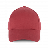 Casquette en coton bio 5 panneaux - K-up Gold Label KP355 - Terracotta Red personnalisable - Vue de face