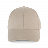 Casquette en coton bio 6 panneaux - K-up Gold Label KP356 - Beige personnalisable - Vue de face