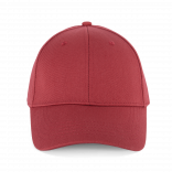 Casquette en coton bio 6 panneaux - K-up Gold Label KP356 - Terracotta Red personnalisable - Vue de face