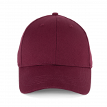 Casquette en coton bio 6 panneaux - K-up Gold Label KP356 - Wine personnalisable - Vue de face
