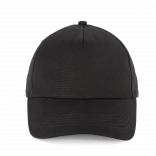 Casquette en toile de coton 5 panneaux - K-up Gold Label KP357 - Black personnalisable - Vue de face