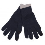 Gants compatibles écran tactile KP425 - Navy / Light Grey personnalisable - Vue de face