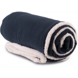 Plaid sherpa KP431 - Night Navy personnalisable - Vue de face