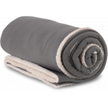 Plaid sherpa KP431 - Steel Grey personnalisable - Vue de face