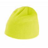 Bonnet tricoté KP513 - Fluorescent Yellow personnalisable - Vue de face