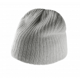 Bonnet tricot côtelé KP517 - Light Grey personnalisable - Vue de face