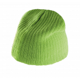 Bonnet tricot côtelé KP517 - Lime personnalisable - Vue de face