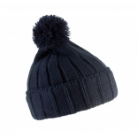 Bonnet à pompon avec revers KP519 - Navy personnalisable - Vue de face