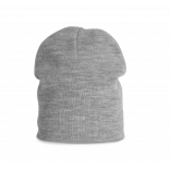 Bonnet en tricot KP549 - Alloy Grey Heather personnalisable - Vue de face
