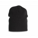 Bonnet en tricot KP549 - Black personnalisable - Vue de face