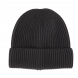 Bonnet en maille avec revers - K-up Gold Label KP561 - Black personnalisable - Vue de face