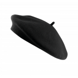 Béret basque KP604 - Black personnalisable - Vue de face