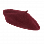 Béret basque KP604 - Wine Purple personnalisable - Vue de face