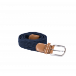 Ceinture tressée élastiquée KP805 - Navy personnalisable - Vue de face