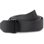 Ceinture à boucle en métal KP813 - Dark Grey / Black personnalisable - Vue de face