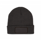 Bonnet recyclé avec patch et doublure Thinsulate™ KP891 - Dark Grey personnalisable - Vue de face