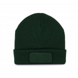 Bonnet recyclé avec patch et doublure Thinsulate™ KP891 - Forest Green personnalisable - Vue de face