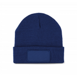 Bonnet recyclé avec patch et doublure Thinsulate™ KP891 - Royal Blue personnalisable - Vue de face