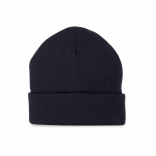 Bonnet recyclé avec revers tricoté KP892 - Navy personnalisable - Vue de face