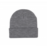 Bonnet recyclé avec revers tricoté KP892 - Oxford grey personnalisable - Vue de face