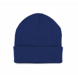 Bonnet recyclé avec revers tricoté KP892 - Royal Blue personnalisable - Vue de face