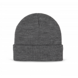 Bonnet recyclé avec doublure Thinsulate™ KP893 - Grey Heather personnalisable - Vue de face