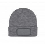 Bonnet avec patch et doublure Thinsulate™ KP894 - Oxford grey personnalisable - Vue de face