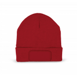 Bonnet avec patch et doublure Thinsulate™ KP894 - Red personnalisable - Vue de face