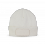 Bonnet avec patch et doublure Thinsulate™ KP894 - White personnalisable - Vue de face