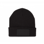 Bonnet avec patch KP895 - Black personnalisable - Vue de face