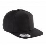 Casquette visière plate - 6 panneaux KP910 - Black personnalisable - Vue de face