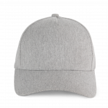 Casquette en coton recyclé 5 panneaux KP921 - Flint Grey personnalisable - Vue de face